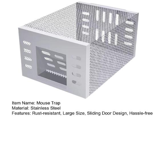 Piège à souris automatique à cycle continu, grand piège à rats réutilisable en acier inoxydable, haute sensibilité, conception coulissante à porte unique, ménage efficace