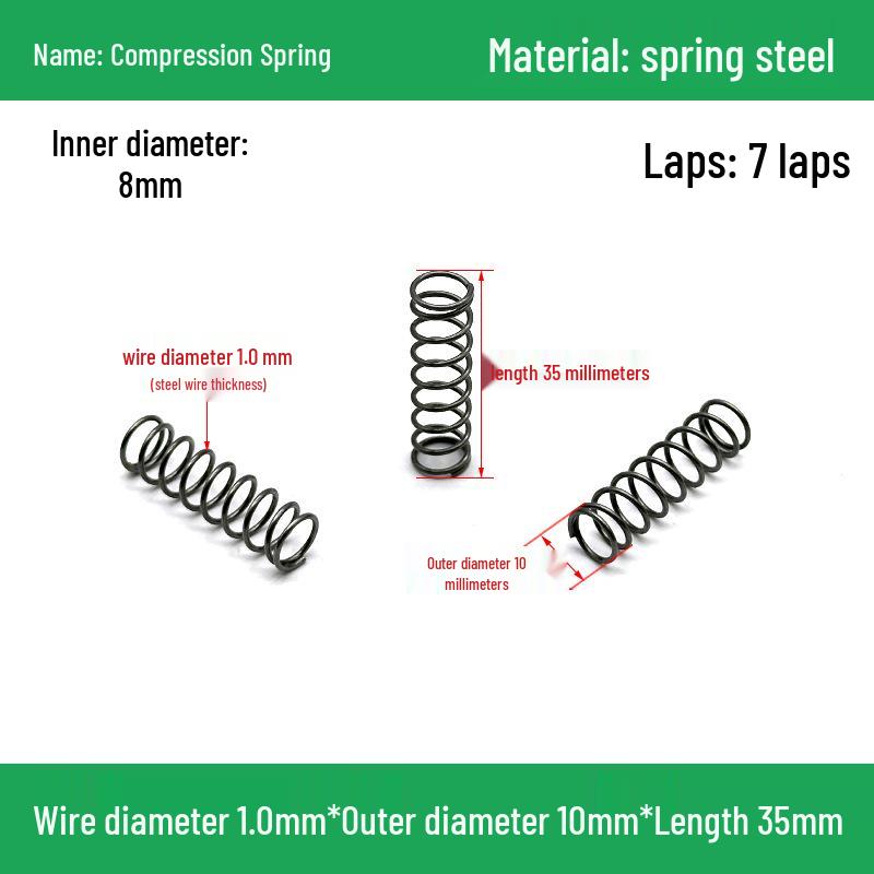 Heavy Duty Y-Type Compression Spring Shock Absorber, 1.0mm Wire Diameter, Outer Diameter 5-20mm.