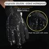 Männer Winter Wasserdichte Radfahren Handschuhe Outdoor Sport Laufen Motorrad Ski Touchscreen Fleece Handschuhe Nicht-slip Warme Volle Finger