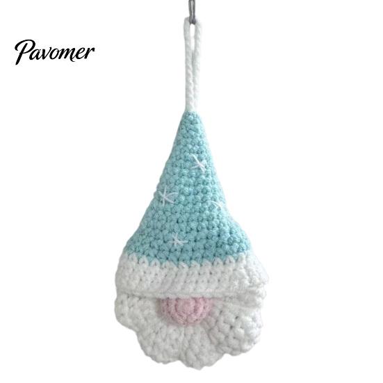 Faceless Gnome Decorations Hand Crochet Christmas Ornaments, Knitted Hanging Decorations, Woolen Holiday Gifts Yarn Elf Pendants for Tree Home