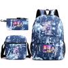 Demon Hunter Girl Group Backpack Kpop Backpack Digital Color Printing Boys And Girls School Bag Shoulder Bag Three-Piece Set
