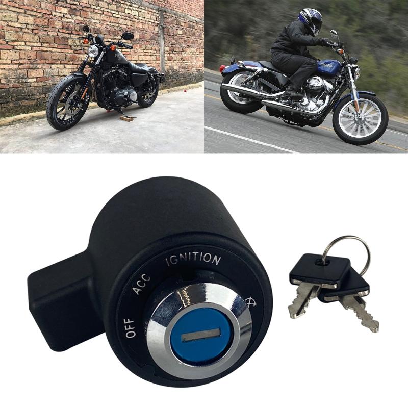 Motorcycle Ignition Switch with 2 Keys Lock Set Upgraded for  XL 883 1200 1995-2003