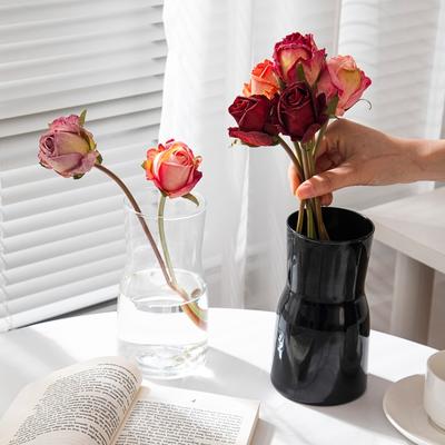 Ins Modern Glass Flower Vases for Centerpiece Table Home Indoor Desk Decor Boho Style Flower Vase for Wedding Housewarming Gift