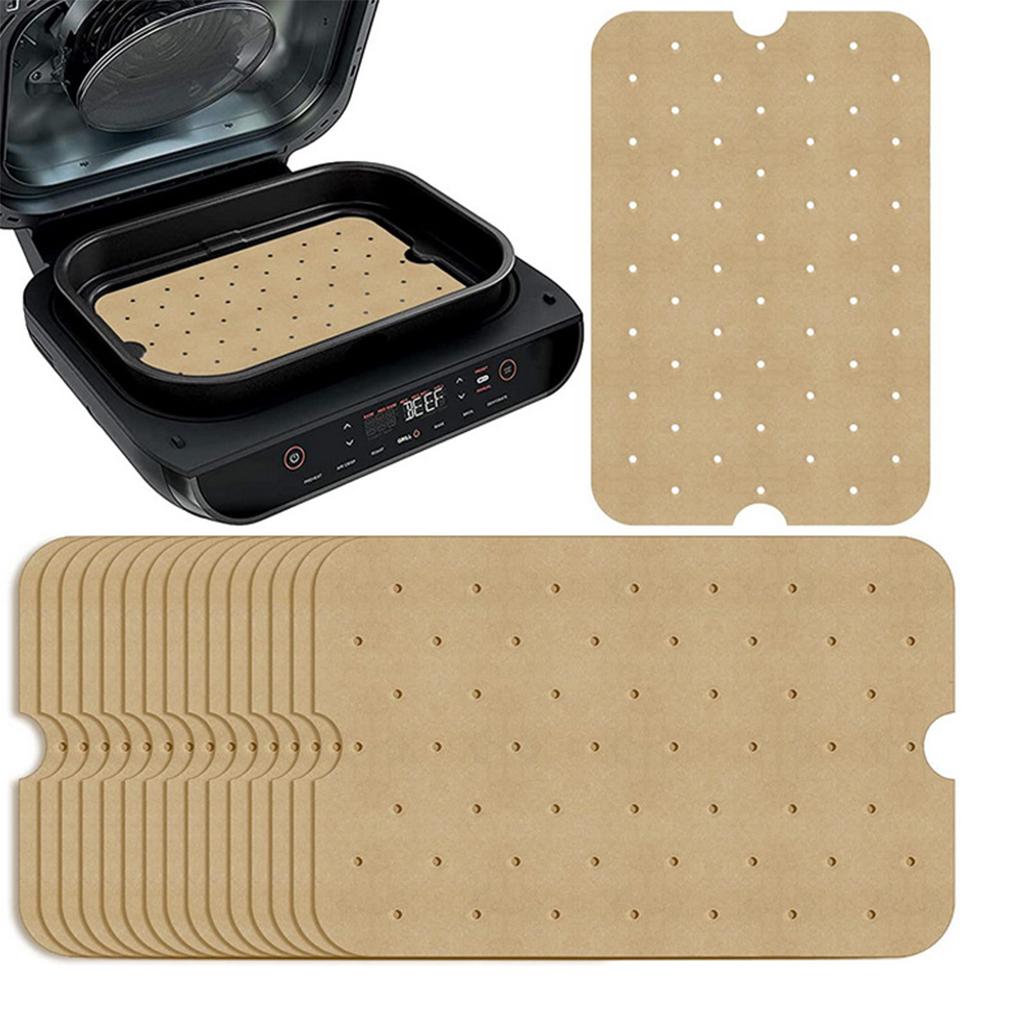 Packung mit 100 Heißluftfritteusen-Einlagen Backofen Hamburger Sandwich Keks Ölpapiere Haushalt Café Bäckerei Küche Grillzubehör