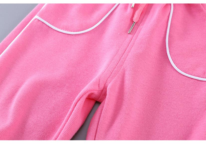 Girls' Korean Style Spring/Autumn Zipper Sweatshirt & Pants Two-Piece Set