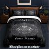 Witchcraft Theme Custom Text Or Name 3Pcs Bedding Set,1 Flat Sheet & 2 Pillowcases Personalized Home Bedding
