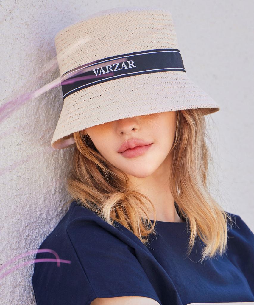 Bajal Ribbon Paper Bucket Hat Pink
