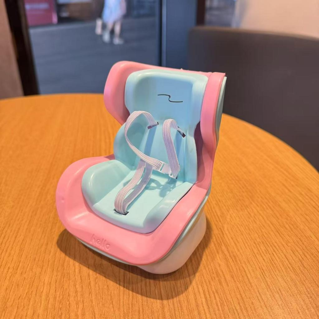 1 Set Compatible for Labubu Monster Series Doll Display Stand with Clip- Base - Heavy-Duty PE Material Car Seat Holder