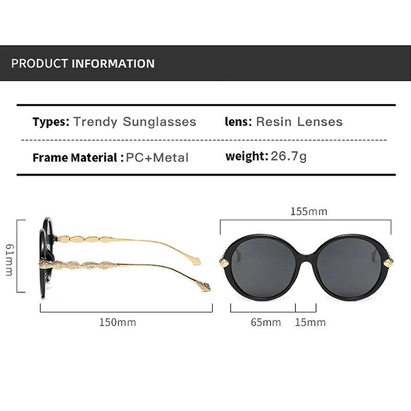 Round Sunglasses Ins Style Sunglasses Fashion Street Photography Glasses 2159