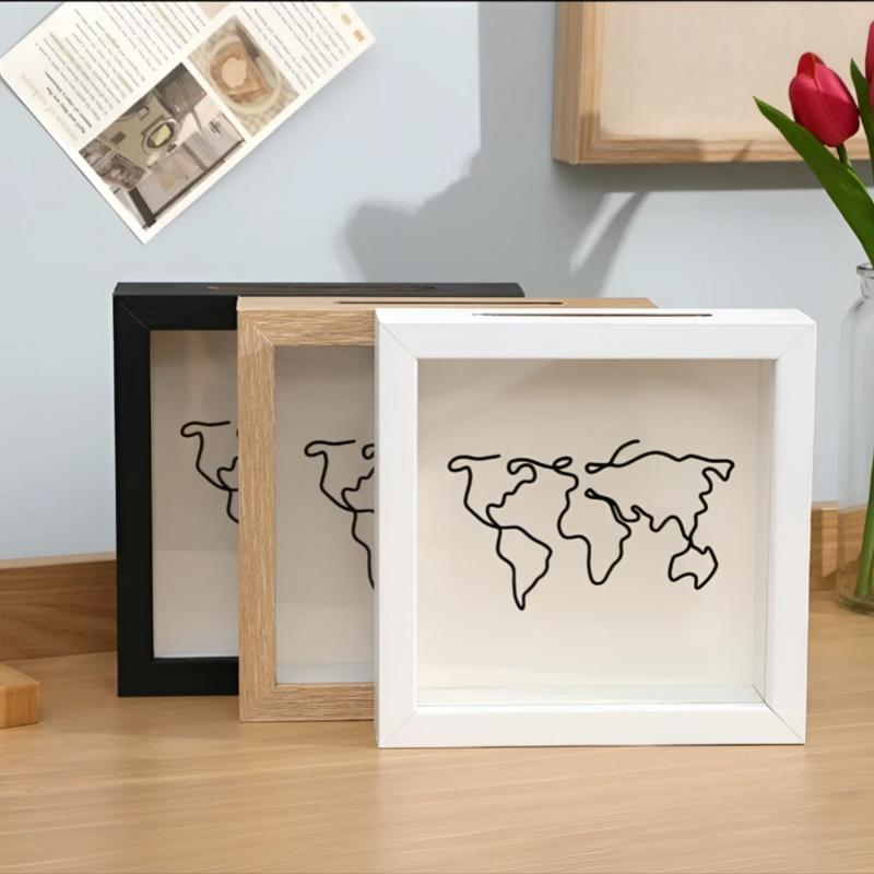 Acrylic Storage Frames Concert Plane Tickets Stub Box Travel Memory Case Postcards Photo Display Frame Desktop Wall Decoration