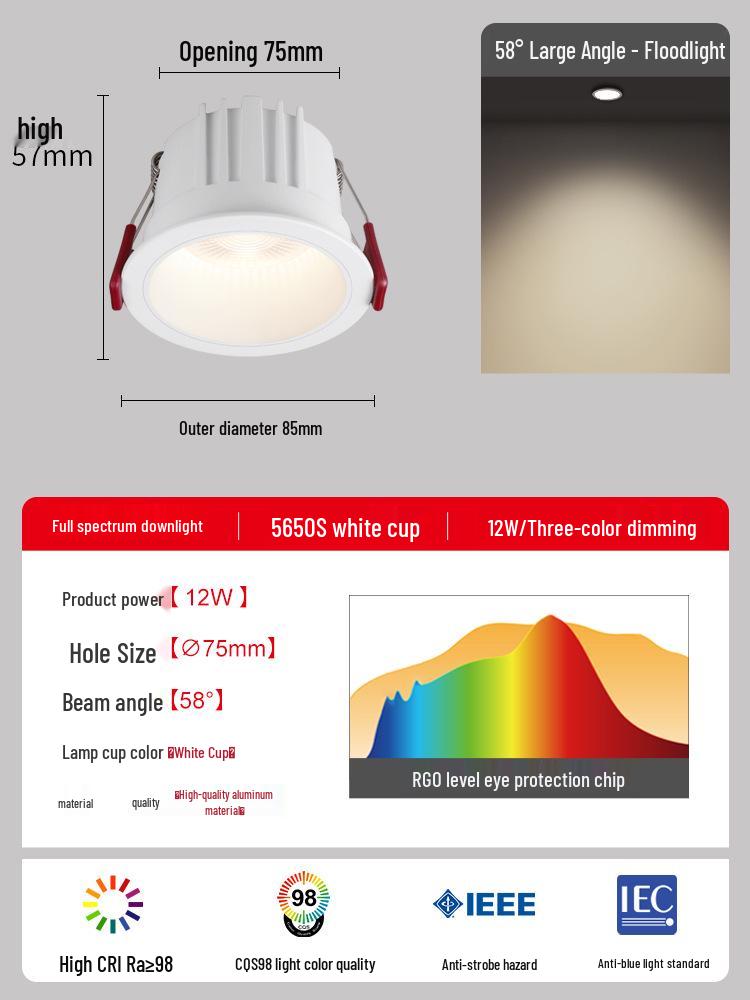 Recessed Downlights & Ceiling Spotlights for Living Room - Small Hill Wall Wash Lights