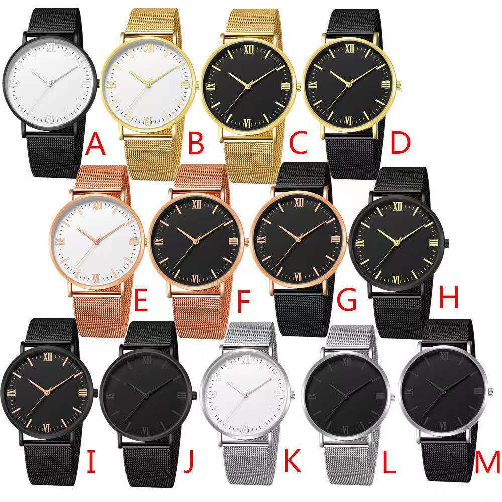 Eaby Simple Couple Quartz Fashion Watch Mesh Strap Men'S Watch