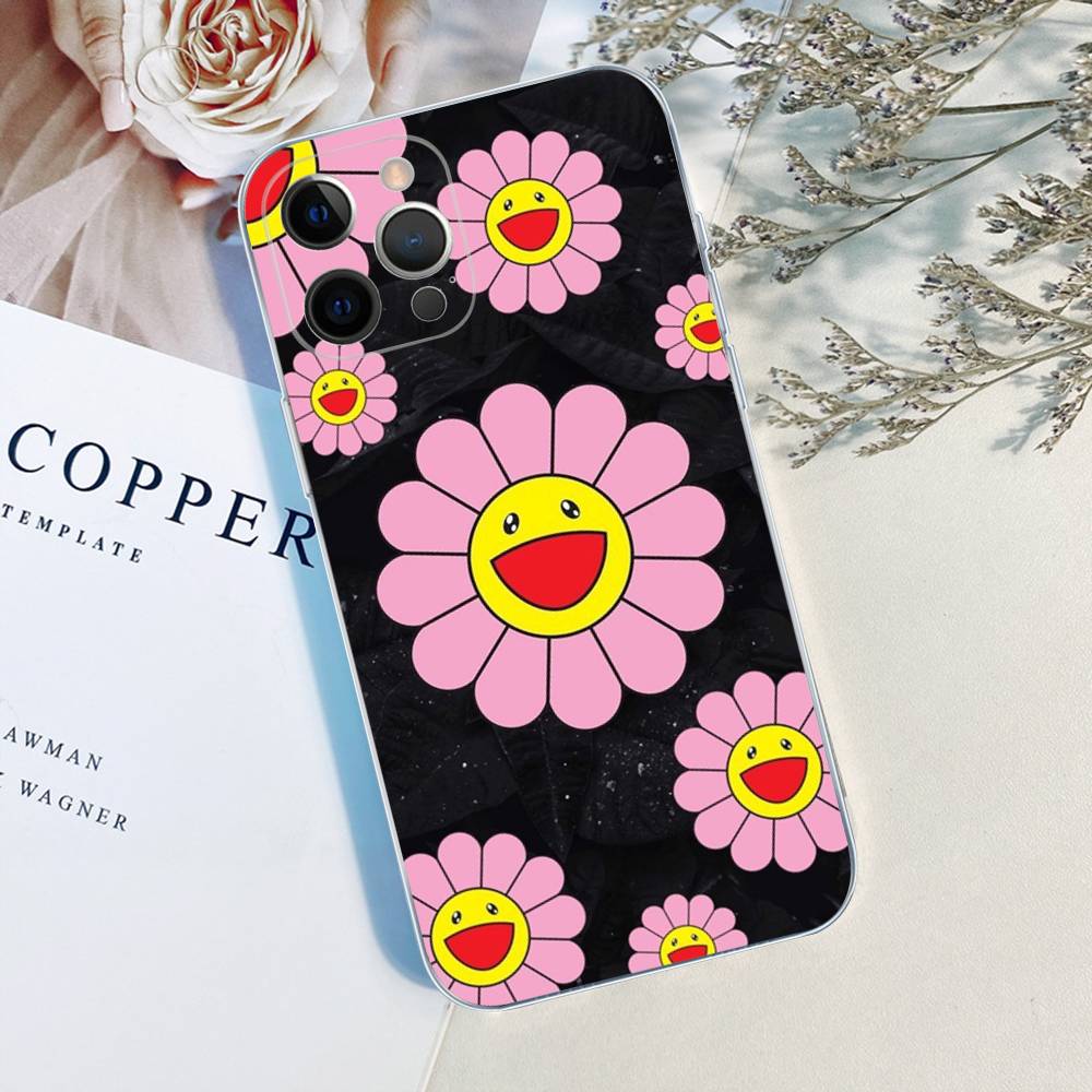 Japanese Artisti M-murakami T-takash Art Transparent Phone Case for iPhone 17 Air 16 Pro Max 15 14 13 12 11Plus Shockproof Cover