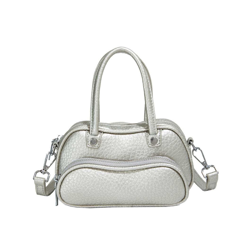 High Quality Lychee Pattern Portable Bowling Bag Niche Design Versatile Temperament Commuter Style Messenger Bag Bag Woman