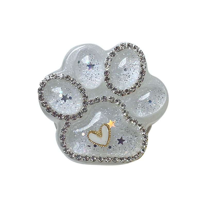 Wind Simulation Cat Claw Glue Glitter Mobile Phone Holder Desktop Watching Drama Stable Support Artifact Rhinestone Sequins Diy