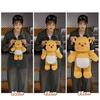 Bear Plush Toy Soft Plush Butter Angelic Bear Cushions with Apron Designs for Comfort Styles Winged Bear Throw Pillow