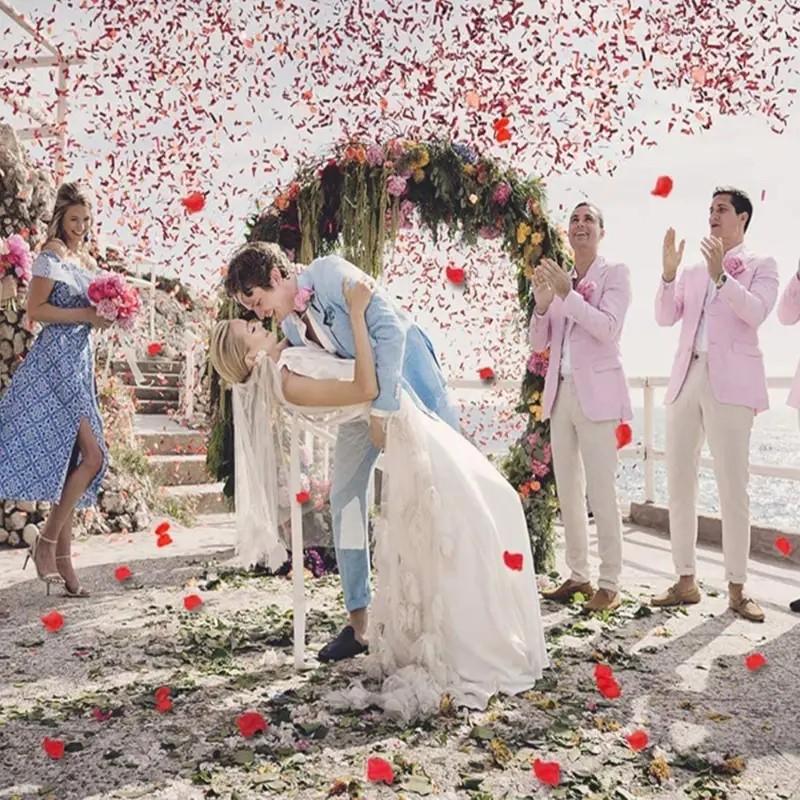 1000 Stück Rosenblätter Künstliche Rosenblätter Romantische Nacht Hochzeit Blumendekoration für Party-Dekoration und Valentinstagsfeier