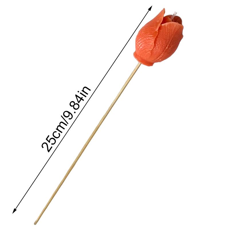 1PC Romantic Home Decor Candle Luxury Floral Fragrance Candle Fragrant Tulip Soy Candle Decorative Scented Candle 25cm