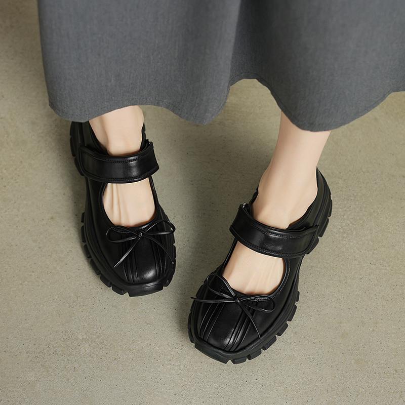 Krazing Pot Sheepskin Spring Autumn Summer Sneakers Platform Lace Up Silver Color Butterfly-knot Thick Bottom Women Fashion Shoes