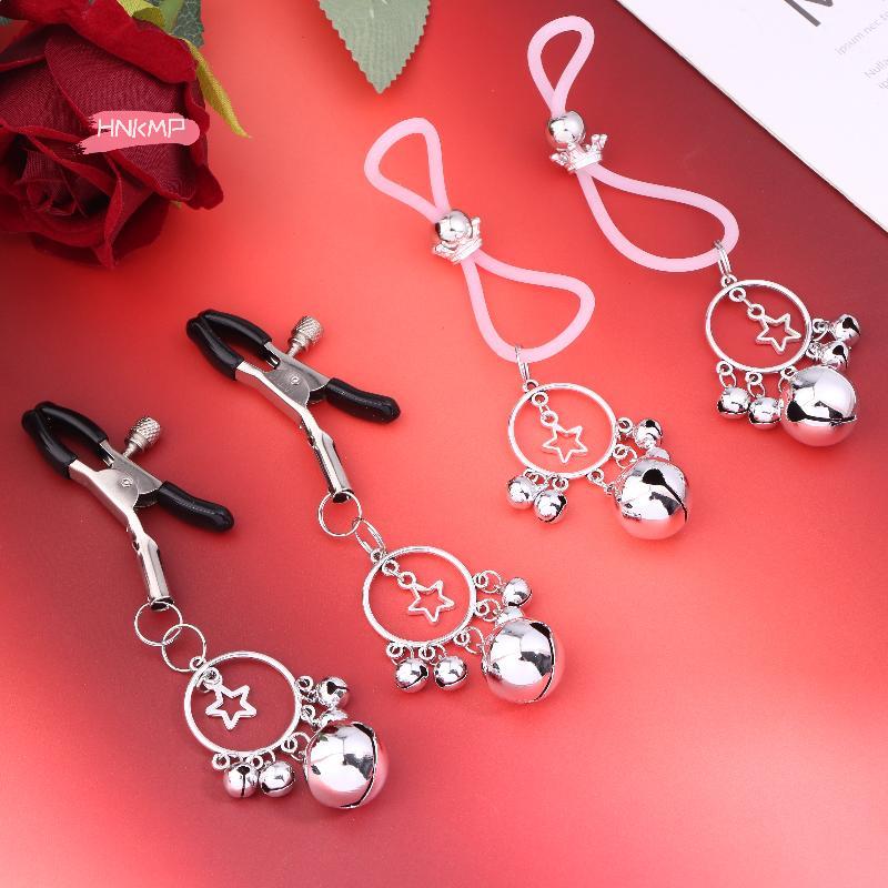 1 Pair Bell Breast Clip Nipple Clips SM Female Nipple Massage Clamps Clitoris Stimulation Adult Sex Toy For Women Training Tool