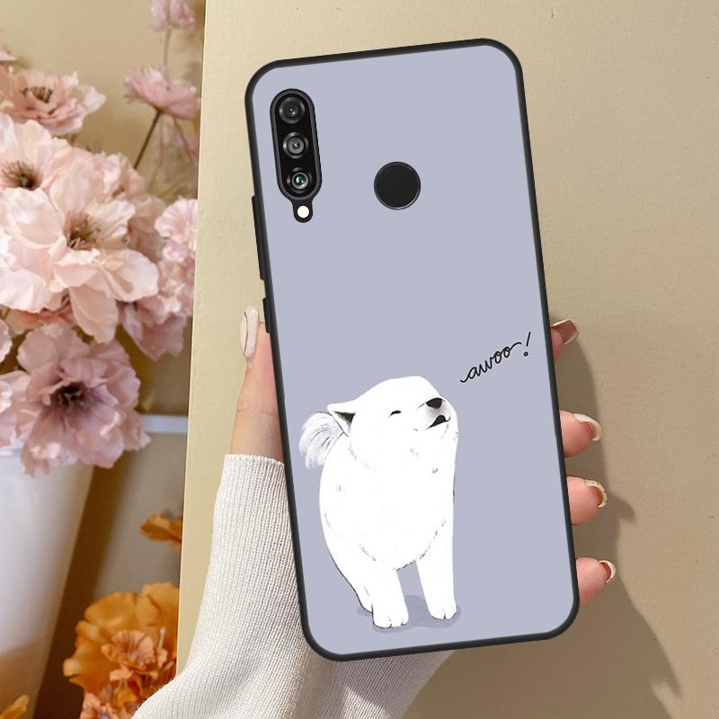 

Samoyed Puppy For Huawei Nova 7i 8i 11i 12i 12s Y73 Y70 Y90 Y60 Y72 Y61 Y91 9 10 SE P30 Pro P40 Lite Case Huawei Nova Y60