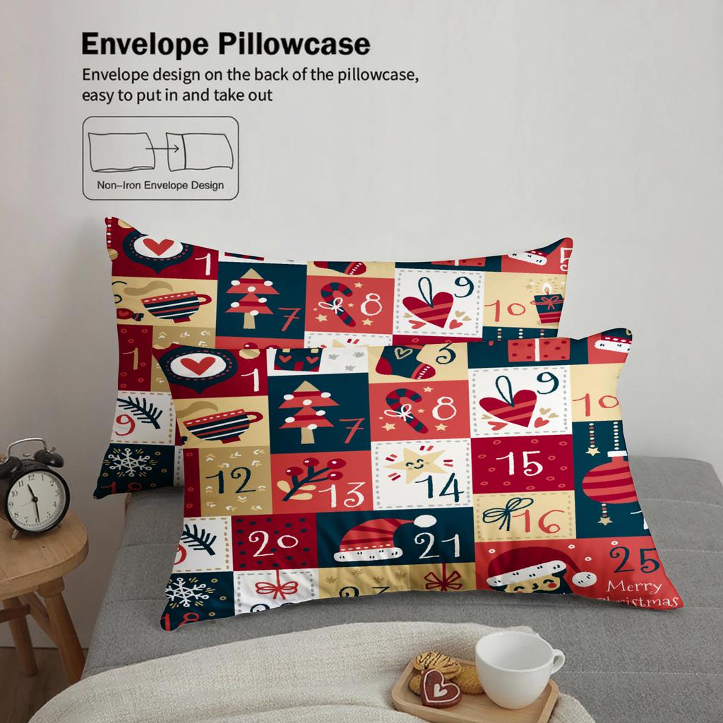 MERRY Christmas Bedding Set 3D Printed Duvet Cover Set Soft Single Double Size Bed Set 2026 Christmas Calendar Home Decorations