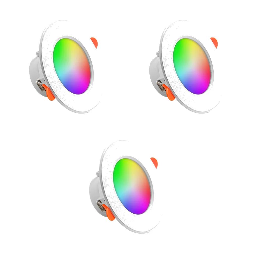 10-1PCS Smart LED Downlight LED Ceiling Recessed Down Light Dimmmable Spot Lamp 10W RGB +CW+WW Changeable LED Downlight