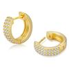 14K Gold Plated 925 Sterling Silver Cool Cubic Zirconia Cuban Link Chains Hoops Women Jewelry Birthday Gift Hoop Earrings Men