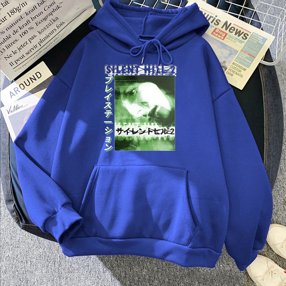 Silent Hill Horror Game Classic Graphic Hoodies Pop Vintage Sweatshirt for Autumn/Winter Gothic Clothing Moletom Pullovers