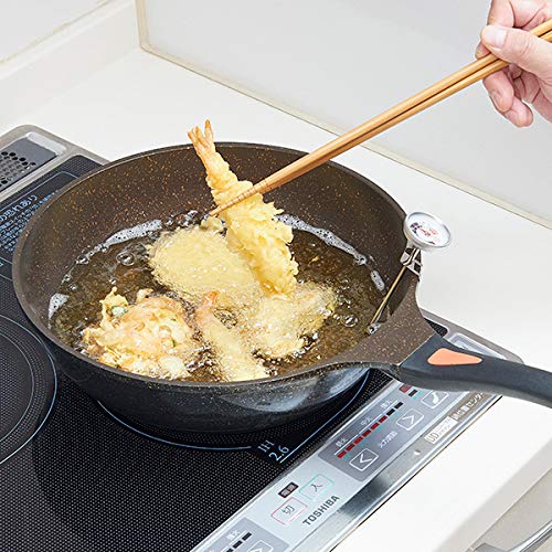 Aimedia aimia 28 cm Djup Marmorbelagd Stekpanna, Induktionskompatibel, 7-Lagers Marmorbeläggning, Guldbrun, 1008850