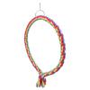 Bird Cotton Rope Ring Toy Colorful Parrot Swing Toys for Parakeets Cockatiels Conure Lovebirds Finches Macaw L