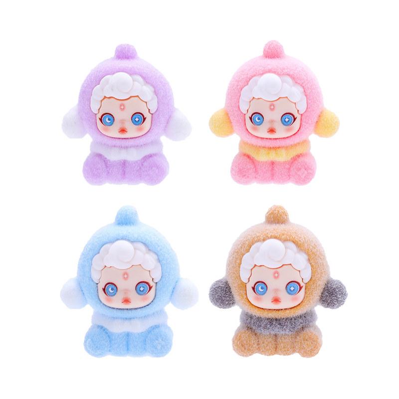8pcs/set Sitting Girls Plush Dolls Mini Cute DIY Toys Desktop Ornaments
