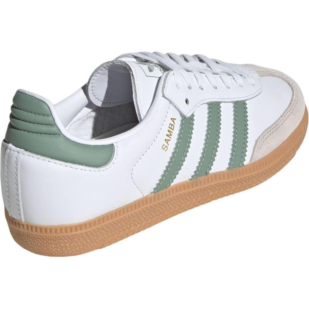 Adidas Samba OG J White Silver Green Kids Sneakers Cloud-White Gum JP5479