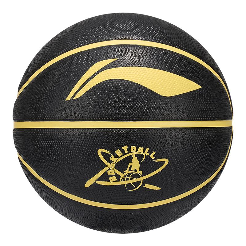 Li Ning CBA Collection Rubber Basketball Black Gold Size 7 Training Unisex China Mainland Version LBQK187-1