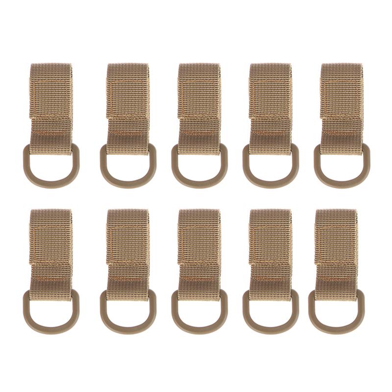 10Pcs D Ring Clip Strap Hook Loop Carabiner Clip for Backpack Water Bottle Keychain Multi-Purpose Adapter Key Organizer