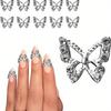 10 ks motýlích přívěsků na nehty s kamínky, doplňky na nehtové umění, potřeby na nehtové umění pro ženy a dívky, šperky na nehtové umění