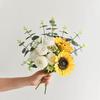 Silk Artificial Flower Green Plants Sunflower Eucalyptus Home Christmas Wedding Decoration Wedding Bride Bouquet Diy Combination