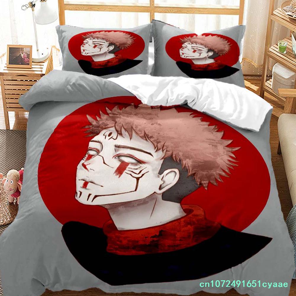 3D Anime Jujutsu Kaisen Digital Print Polyester Bedding Sets Covers Boys Duvet Cover Set For Teens Bedding Set Home Textiles