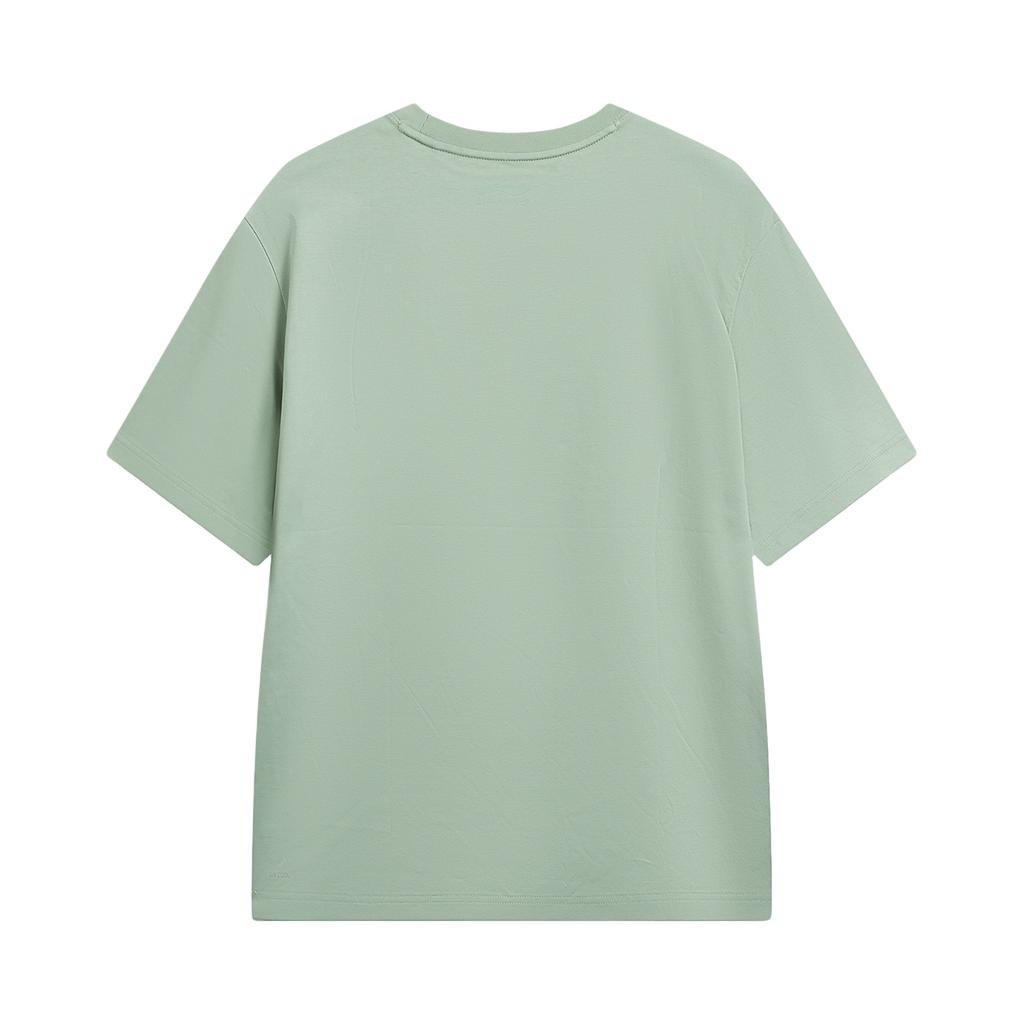 Li Ning Sports Lifestyle Series Round Neck Logo Stitching Couple T-Shirt Unisex T-Shirts ATSW307-5