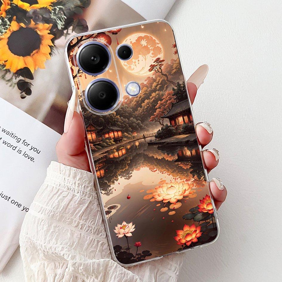 Pro pouzdro Xiaomi Redmi Note 13 Kryt Note 13 Pro Populární malovaný květinový měkký silikonový kryt na telefon Pro Redmi Note13 Pro 4G 5G Funda