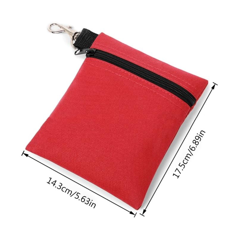 Lightweight Golf Ball Bag Golf Tees Storage Pouch with Carabiner Waist Bag Small Sports Accessory Bag for Men and Women