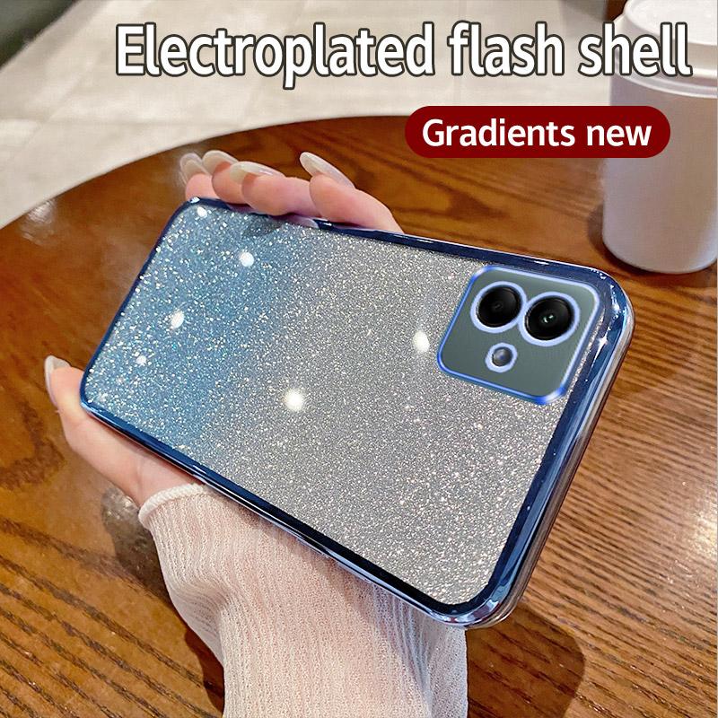 Etui na Samsung Galaxy A05 Samsung SM-A055F, SM-A055M Etui na telefon Błyszczące Brokatowe Platerowane Silikonowe Ochrona Obiektywu Aparatu Miękka Tylna Pokrywa