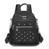 Rhomboid Rivet Backpack Women's Travel Bag Large Capacity Backpack