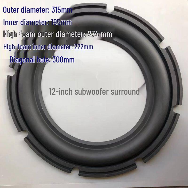 Rubber Edge Repair Ring for Speaker Horns - Available In Sizes 1.5 To 12 Inches