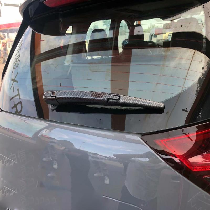 For Nissan Rogue Sport X-Trail T32 T33 Qashqai J11 J12 2014-2024 ABS Carbon Fiber Rear Windscreen Wiper Cover Trim accesorios