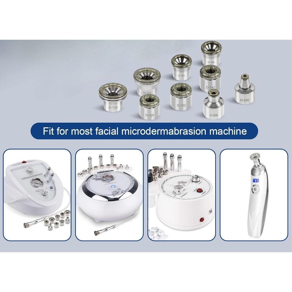 6-9 PCS Replacement Diamond Microdermabrasion Dermabrasion Tips Diamond Dermabrasion Head Exfoliator Facial Dermabrasion Tools