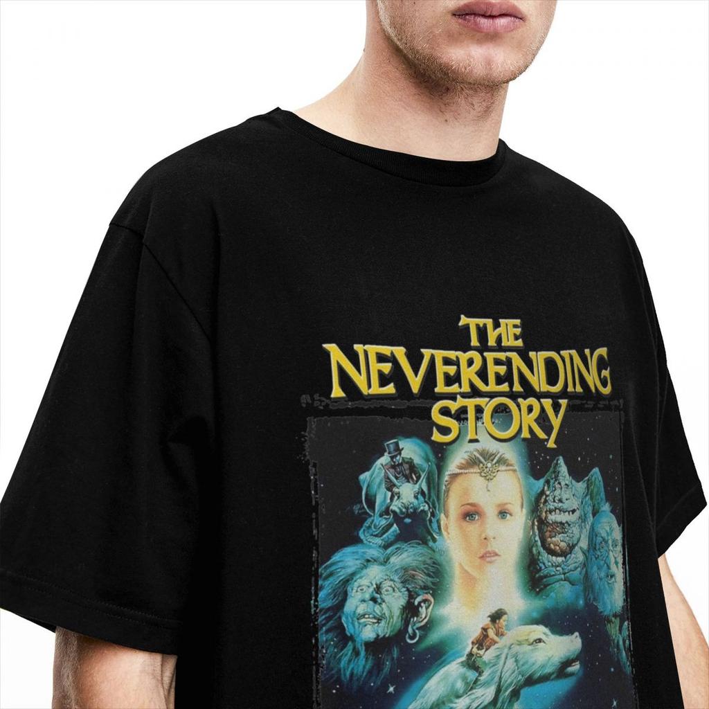 The Neverending Story Merch T-Shirts Men Women Classic Film Falkor Humorous 100% Cotton Summer Tops