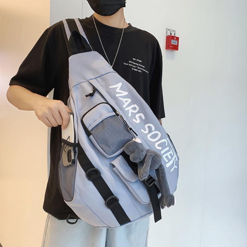Shoulder Bag Men's Messenger Shoulder Bag Sports Travel Large Capacity Backpack Female Students Crossbody Chest Casual Bag Bolso