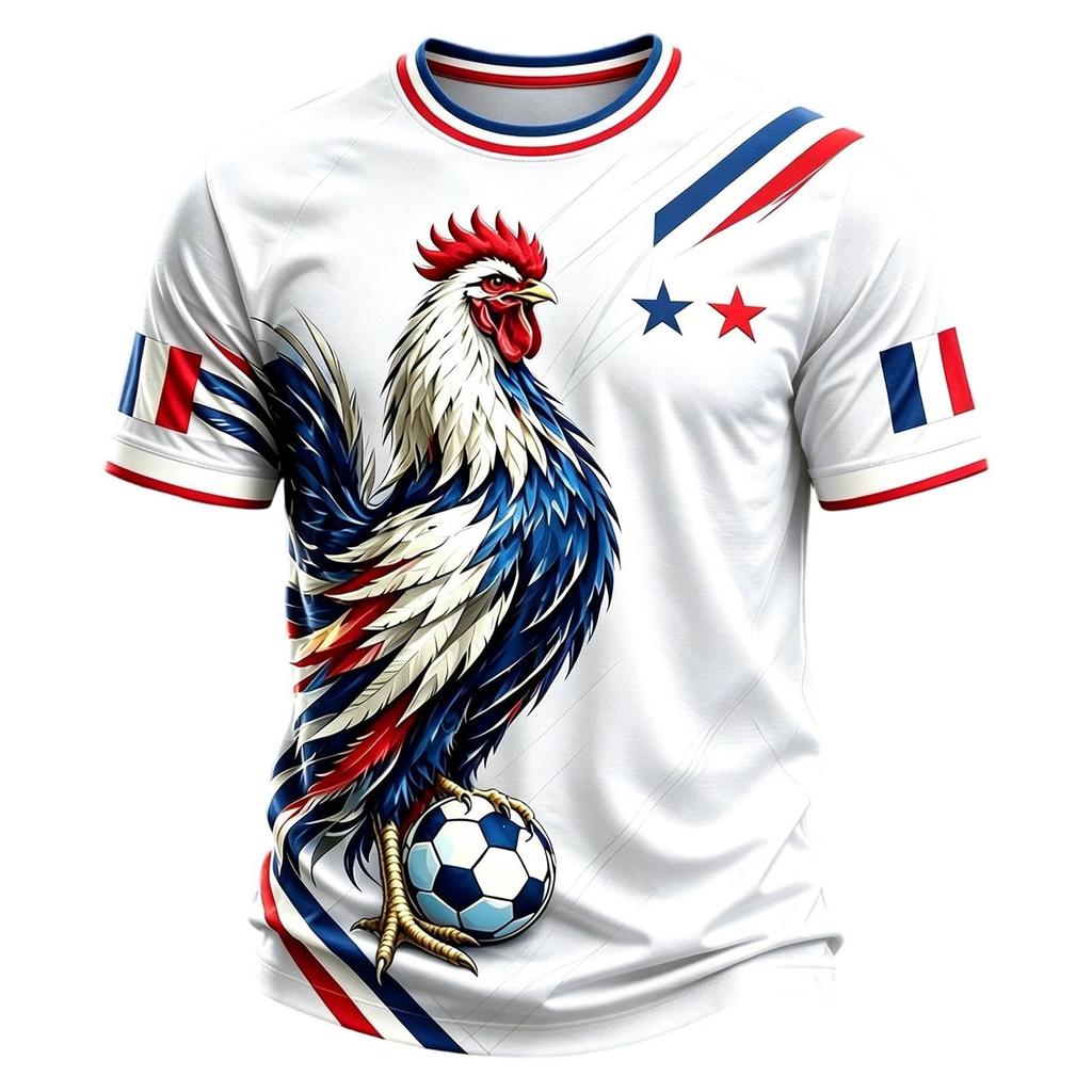 Men's Classic Crew Neck Short Sleeve T-Shirt Soccer Graphic Print Lightweight Casual Top for Everyday Wear