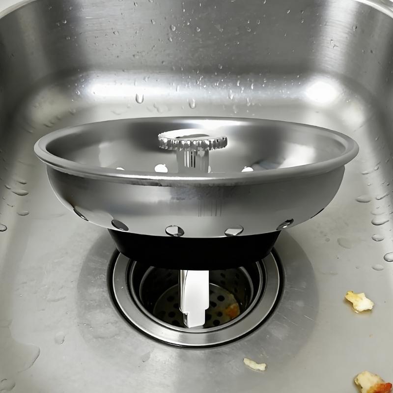 2Pcs Kitchen Sink Strainer Stopper Waste Plug Drain Basket Stainless Steels Sink Filter for Restaurants and Homes M4YD